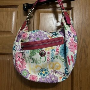 Floral coach purse